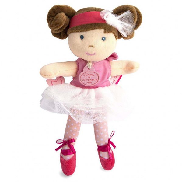 Doudou Jolijou Panenka mini baletka "Les Tutus" 23 cm světle růžové šaty