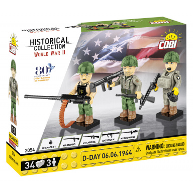 COBI 2054 3 figurky s doplňky D-Day 1944, 34 k