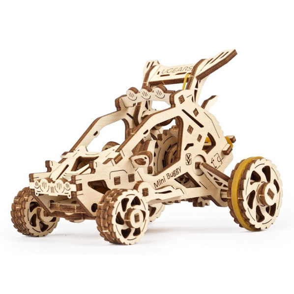 Ugears 3D dřevěné mechanické puzzle Mini bugina