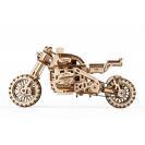 Ugears 3D dřevěné mechanické puzzle UGR-10 Motorka (scrambler) s vozíkem