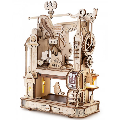 RoboTime 3D dřevěné mechanické puzzle Tiskařský lis