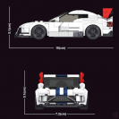 Mould King 27011 Mini Model auta Dodge Viper ACR