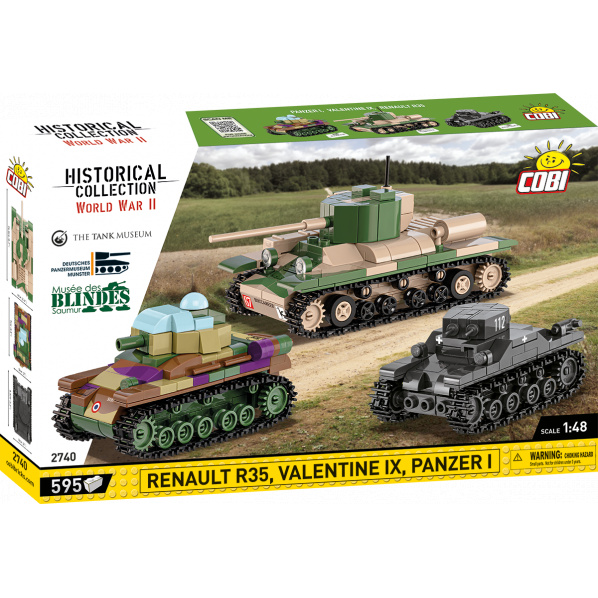 COBI 2740 Renault R35,Valentine IX, Panzer I