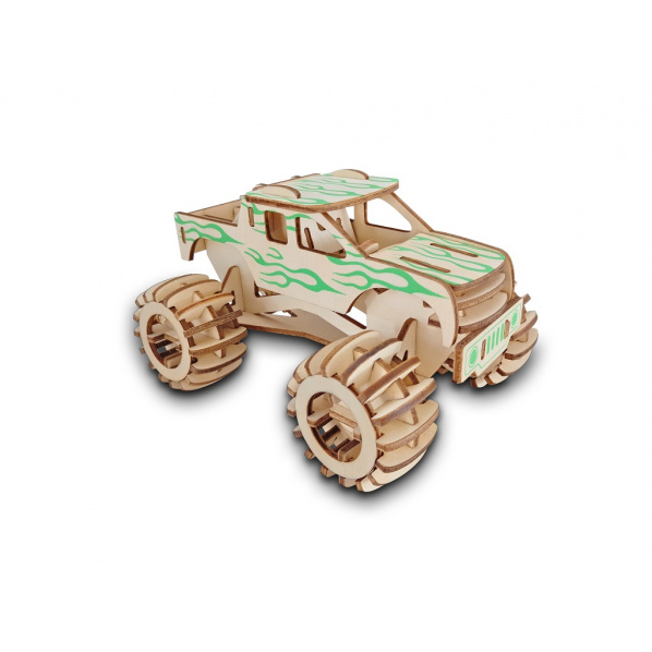 Woodcraft Dřevěné 3D puzzle Monster truck