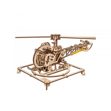 Ugears 3D Dřevěné mechanické puzzle MINI Helicopter