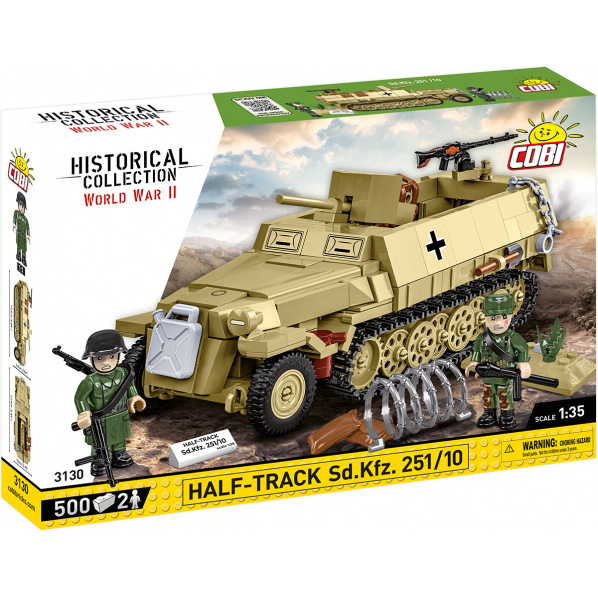 COBI 3130 Half-Track Sd. Kfz. 251/10, 1:35, 500 k, 2 f