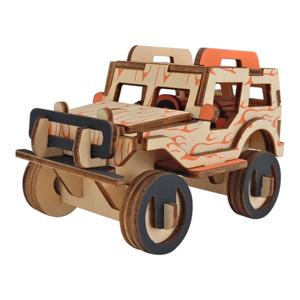 Woodcraft Dřevěné 3D puzzle Jeep