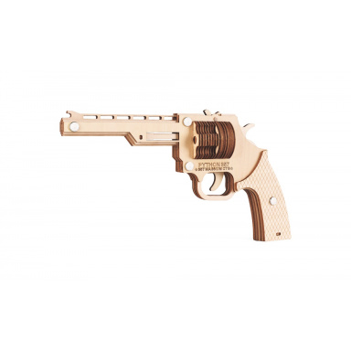 Woodcraft Dřevěné 3D puzzle Zbraň na gumičky Revolver