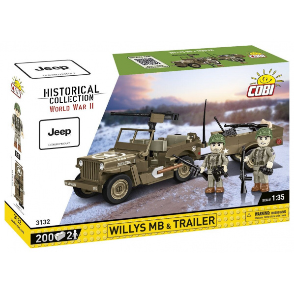 COBI 3132 Willys MB s přívěsem