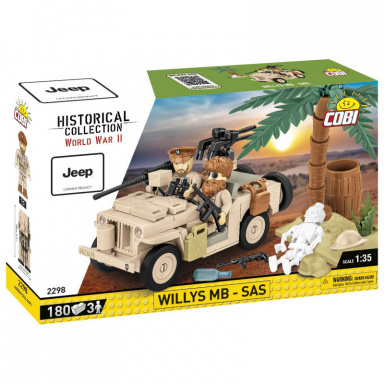 COBI 2298 Americký terénní automobil Jeep Willys MB - SAS