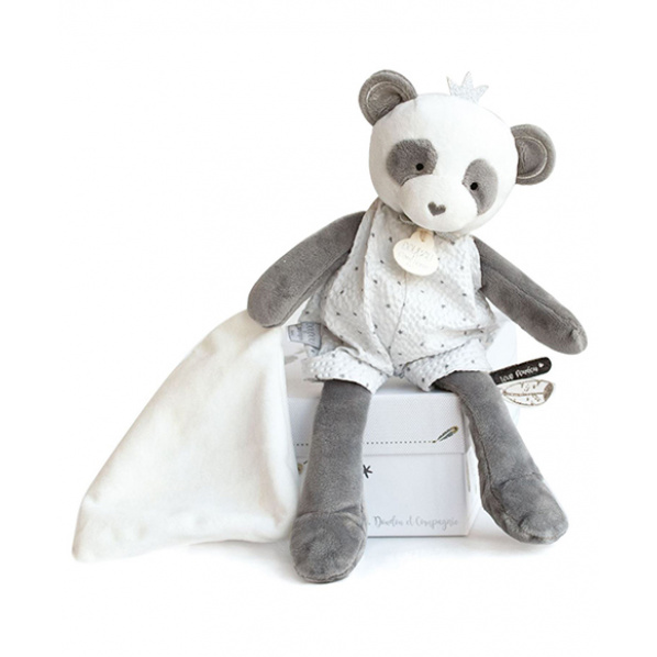 Doudou Dárková - plyšová panda s dečkou 28 cm