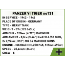 COBI 2588 II WW Panzer VI Tiger no 131