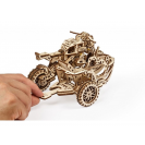 Ugears 3D dřevěné mechanické puzzle UGR-10 Motorka (scrambler) s vozíkem