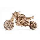 Ugears 3D dřevěné mechanické puzzle UGR-10 Motorka (scrambler) s vozíkem