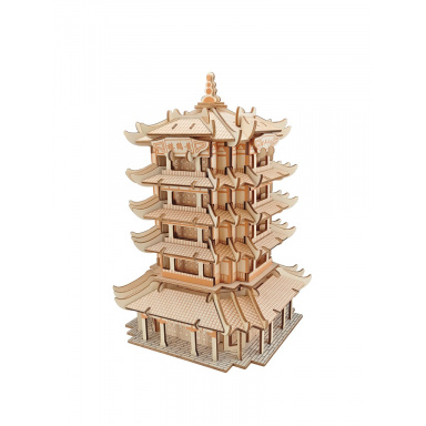 Woodcraft Dřevěné 3D puzzle Yellow Crane Tower