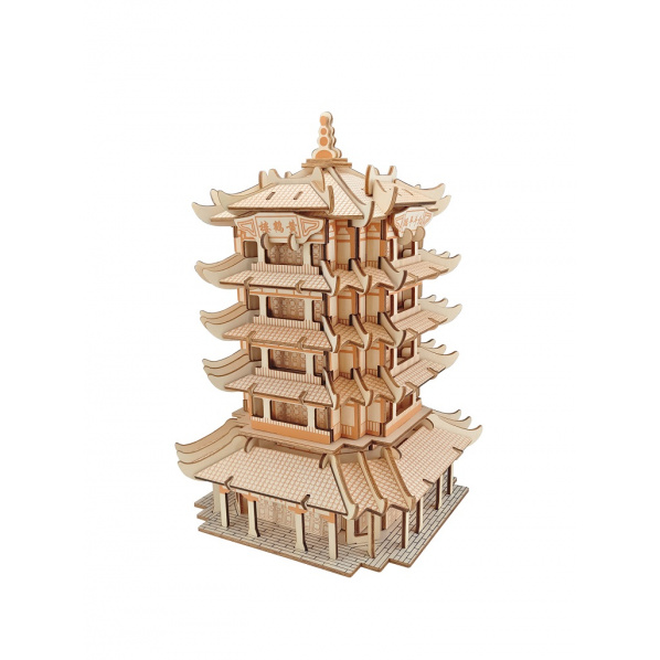 Woodcraft Dřevěné 3D puzzle Yellow Crane Tower