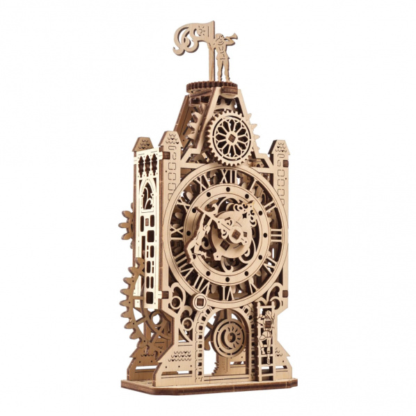 Ugears 3D dřevěné mechanické puzzle Hodinová věž