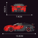 Mould King 27027 Mini Model auta Bugatti Chiron