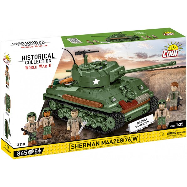 COBI 3118 Americký střední tank WW Sherman M4A2E8(76)W