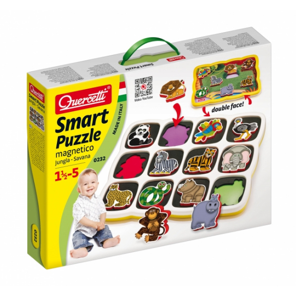 Quercetti 00232_PO Smart Puzzle magnetico Jungle