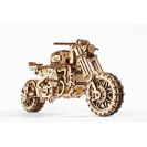 Ugears 3D dřevěné mechanické puzzle UGR-10 Motorka (scrambler) s vozíkem