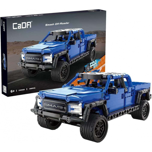 CaDA C52029W Terénní modré auto Smash Off-Roader Pull-back