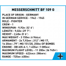 COBI 5761 Německý stíhací letoun Messerschmitt BF 109 G