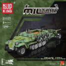 Mould King 20027 R/C Kolopásový transportér SD KFZ 251/1 + protitankové dělo PAK 40